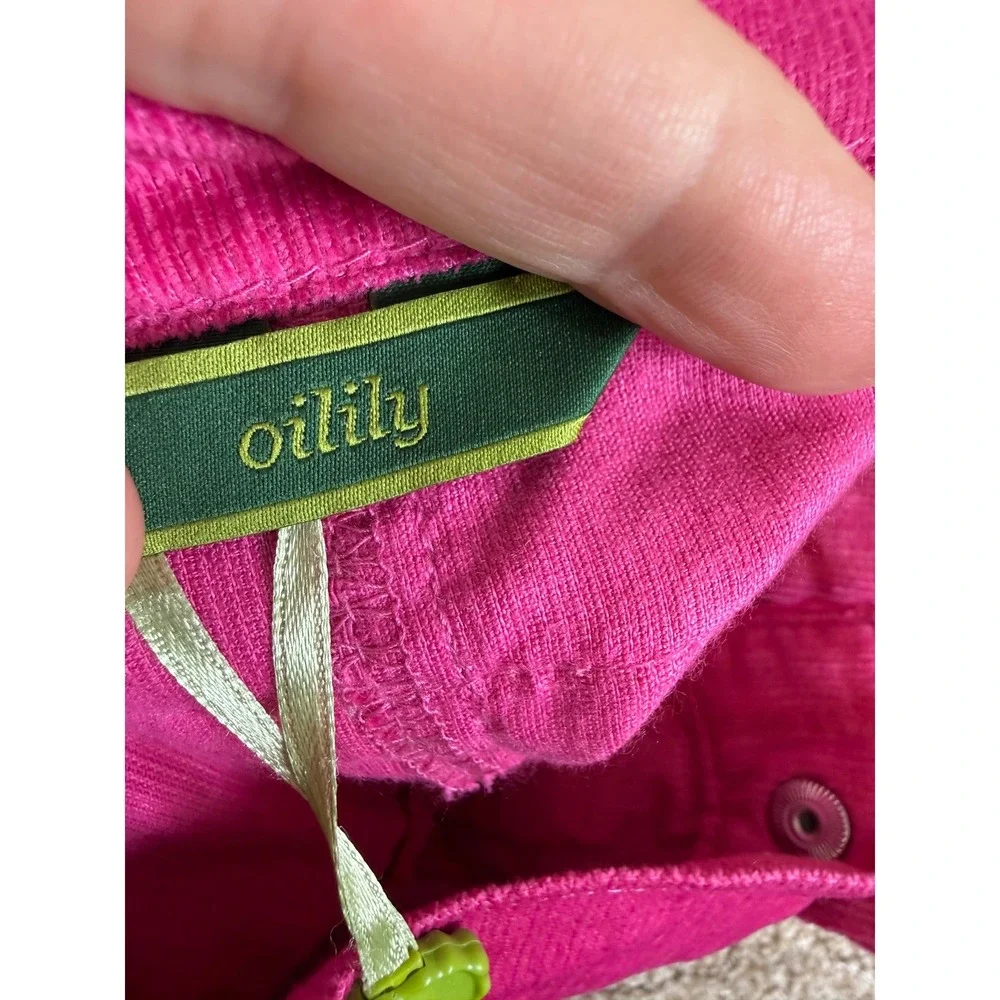 NEW Oilily Kids Travisi Pink Corduroy Floral Mixed Print Skirt 128 8Y 8‎